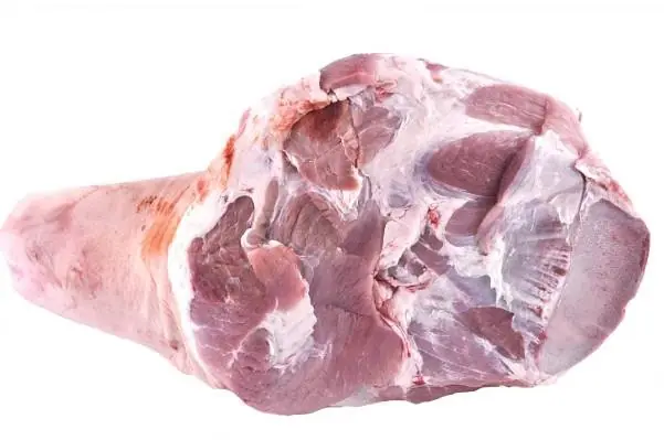 V.plec s kostí a kolenem bez kůže