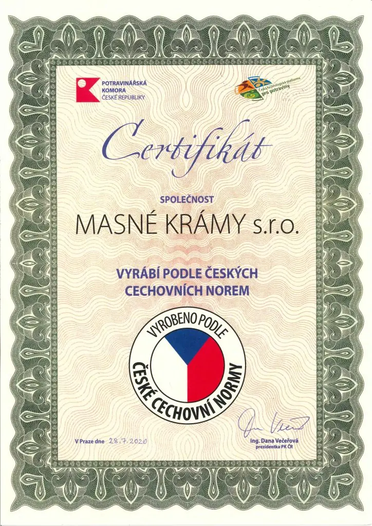 Ocenění Česká cechovní norma